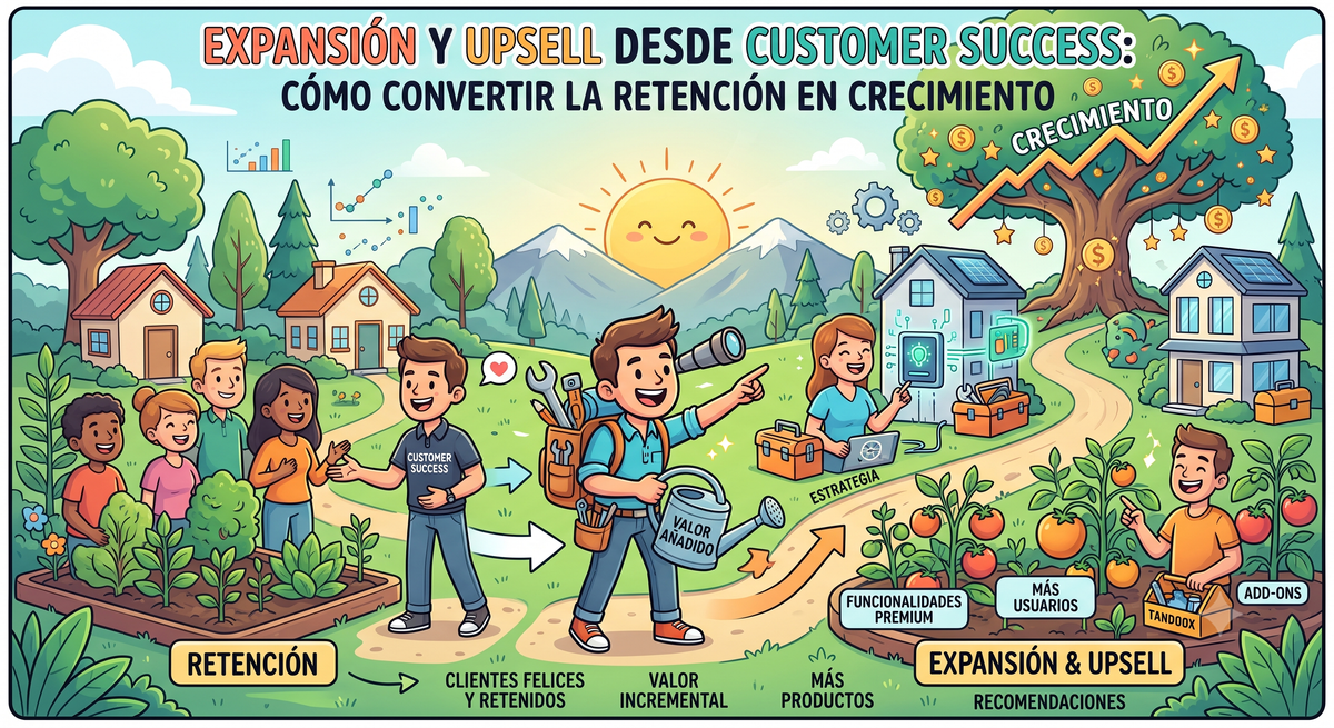 Expansión y upsell desde Customer Success: cómo convertir la retención en crecimiento