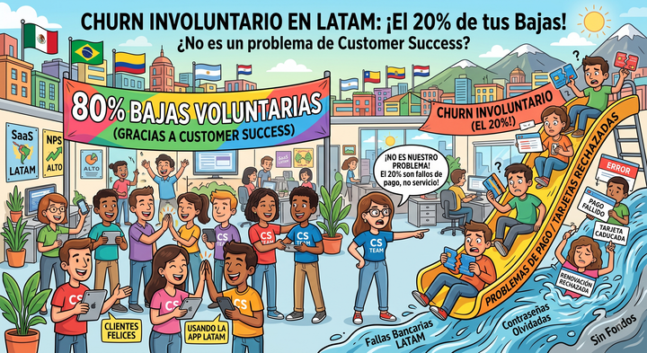 Churn involuntario en LATAM: el 20% de tus bajas que no es un problema de Customer Success